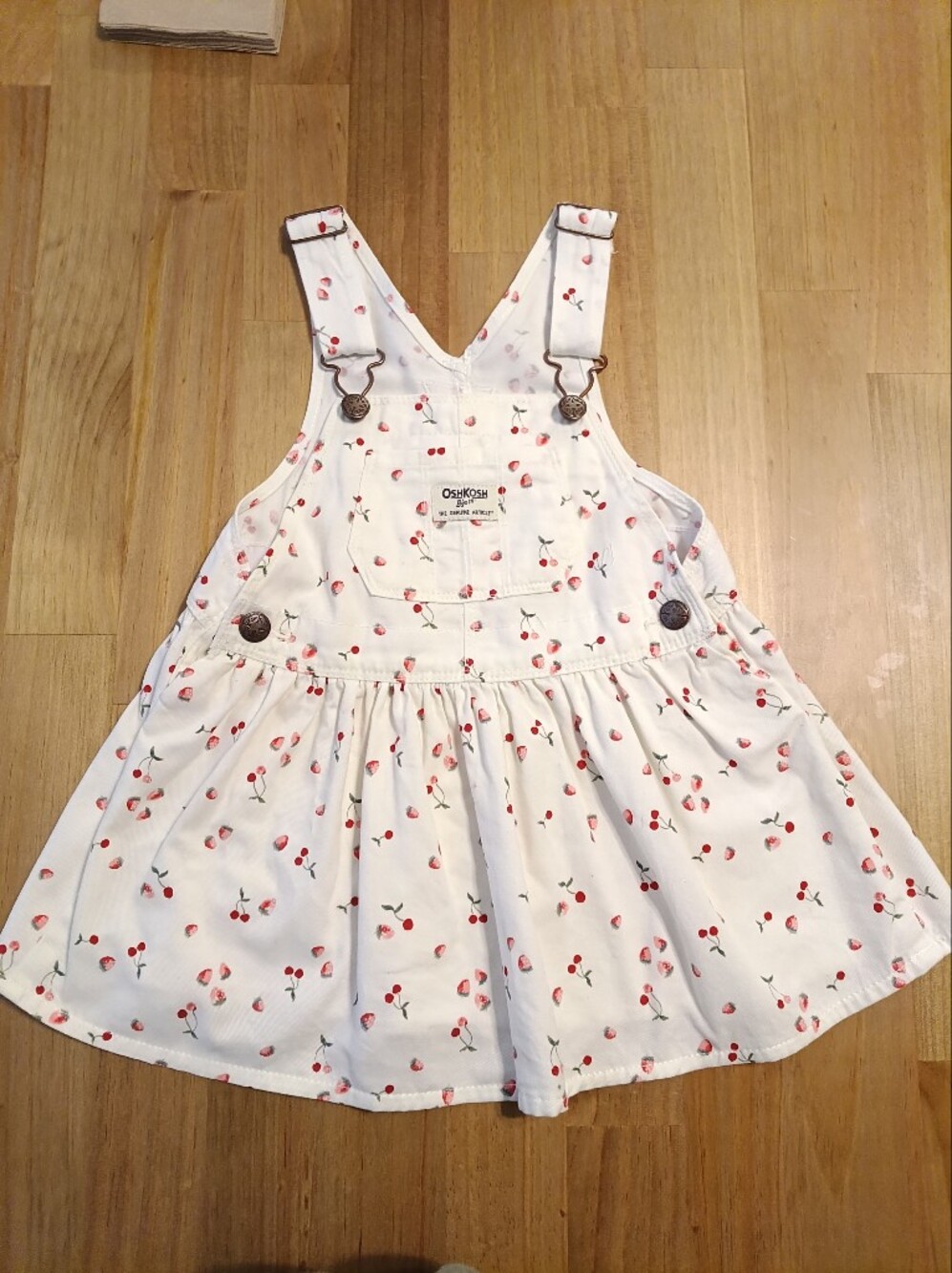 OshKosh B'gosh Overall Dress with Cherry Print